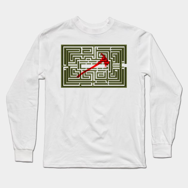 Overlook Maze Map Long Sleeve T-Shirt by opippi